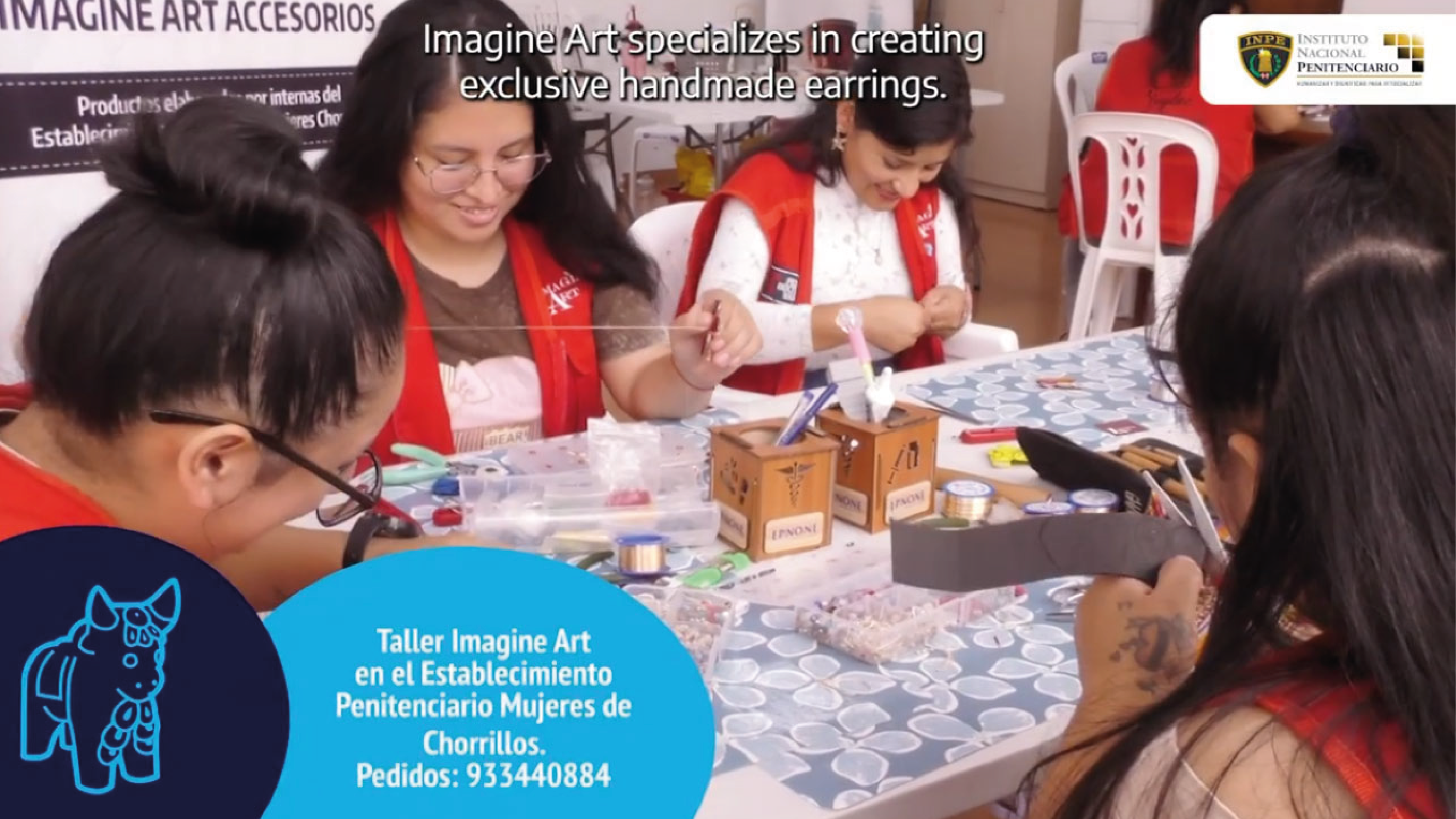 Taller de la empresa Imagine Art Accesorios en el penal Mujeres Chorrillos