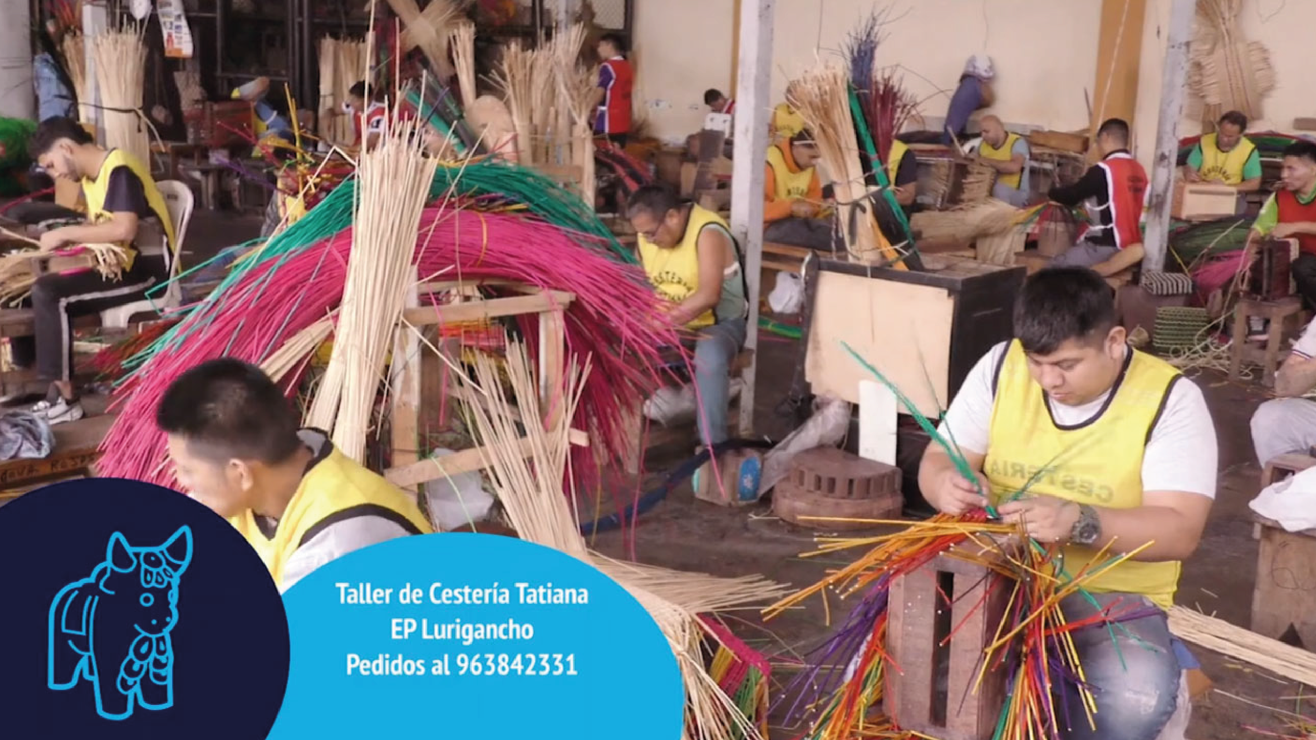Taller de la empresa Cestería Tatiana en el penal Lurigancho