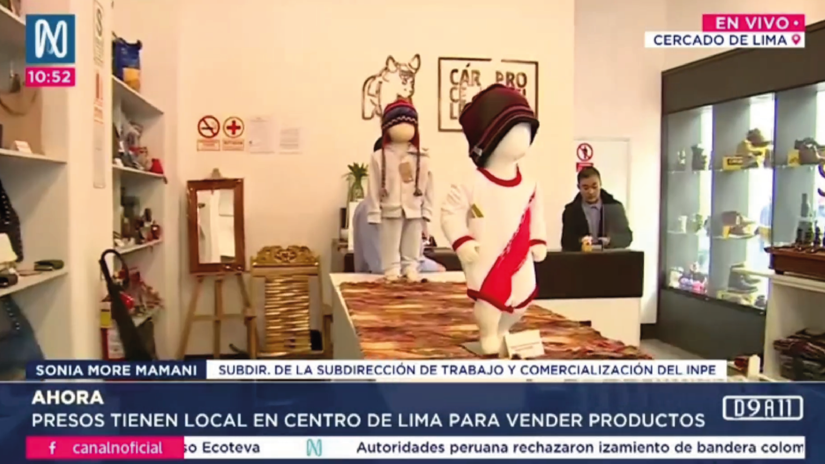 Internos tienen local en Centro de Lima para vender productos